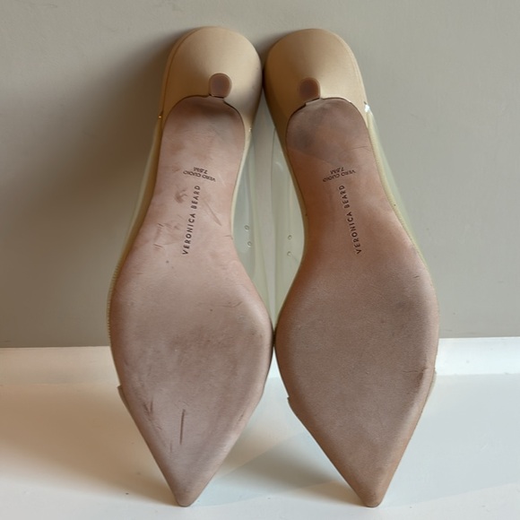 Veronica Beard Cream and PVC Mules - Picture 5 of 5